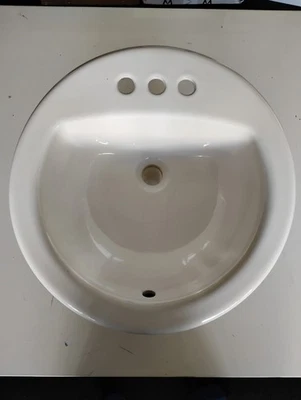 Fregadero de baño de cerámica de 19 pulgadas - blanco - nuevo Foto 1 de 3