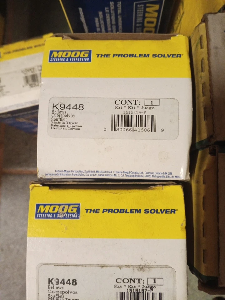 MOOG K9448 机架和小齿轮波纹管套件 适用于 85-95 Geo Pontiac 萤火虫 Metro — 第 1/1 张图片