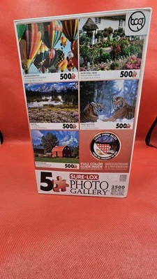 5 Sure-Lox Photo Gallery 500 Piece Jigsaw Puzzles 2500 Total Pieces - Image 1 of 4