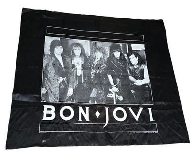 LEER Bon Jovi Tela Colgante Pared Tapiz Banner Nikry Company De Colección 40x43 Foto 1 de 4