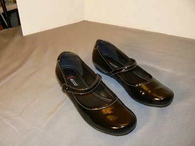 Women's SHOES Ecco 'Bouillon' Mary Jane Flats, Patent Leather Flats Sz 10  40EU - Image 1 of 4