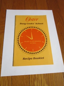 Oster Busy Cooks School Cookbook using Small Appliances Cornmeal Crepes, - Picture 1 of 7