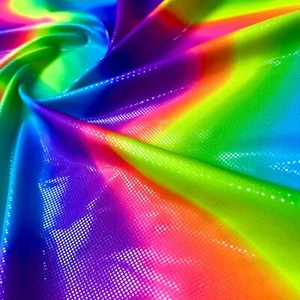 Stretch Spandex Fabric Psychedelic Multicolor Print 60"wide by yard for Swimwear - Picture 1 of 8