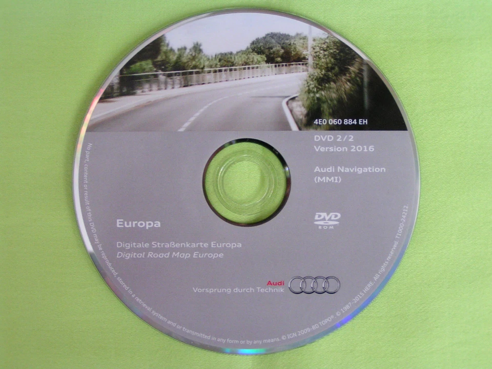 DVD NAVIGATION SOFTWARE AUDI MMI 2G DEUTSCHLAND + EU 2016 A4 A5 A6 4F A8 Q7 4E0 - Bild 1 von 1