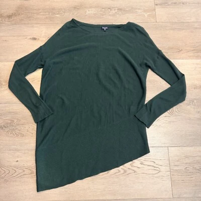 Splendid Sweater Small S Green Asymmetrical Dolman Long Sleeve Boat Neck - Image 1 of 4