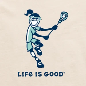 NWT ...LIFE IS GOOD WOMENS  S/S CRUSHER TEE ..."JACKIE LACROSSE"......(XL) - Picture 1 of 3