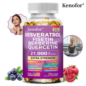 Cápsulas de resveratrol, equilibrar la función inmune y la salud cerebral, combatir el envejecimiento - Imagen 1 de 15