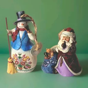 2 Jim Shore Ornamente 2016 Get Swept Away This Winter & 2015 Silent Night... - Bild 1 von 7