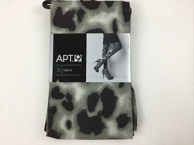 Apt. 9 Medias Mujer Estampado Animal Moda Negro Gris Guepardo Talla S Nuevas Foto 1 de 4