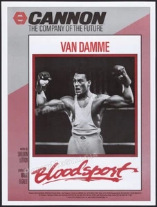 BLOODSPORT - Original 1986 advance Trade AD / poster _ Jean Claude Van Damme - Picture 1 of 1