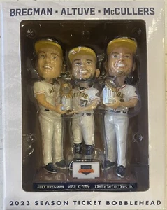 HOUSTON ASTROS THE TRÍO BOBBLEHEAD NUEVO ALTUVE BREGMAN MCCULLERS WS RARO 2023 STH - Imagen 1 de 1