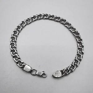 Hermosa pulsera vintage cadena joyería plata de ley 925 hecha a mano 7,30 g - Imagen 1 de 7