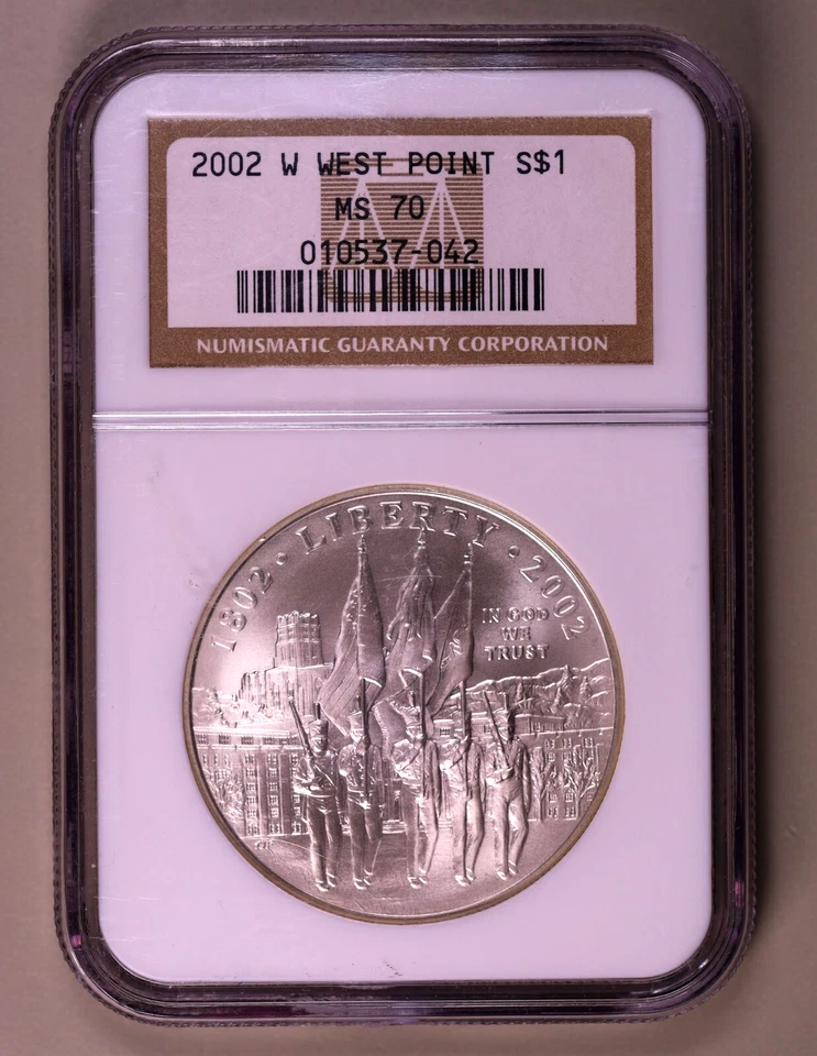 2002-W West Point Commemorative Silver Dollar NGC MS70 ***RARE ORIGINAL COIN*** - Image 1 of 4