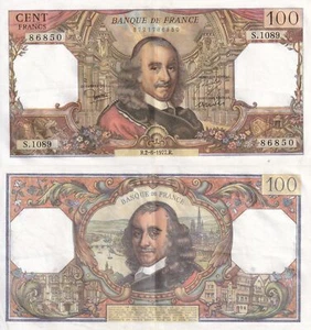 France 100 Francs 1977 P 149f EF W/Hole - Picture 1 of 1