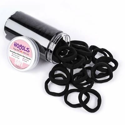 Corbatas de pelo de algodón grandes de 2 pulgadas tela suave sin costuras soporte de cola de caballo grande 50 piezas Foto 1 de 4