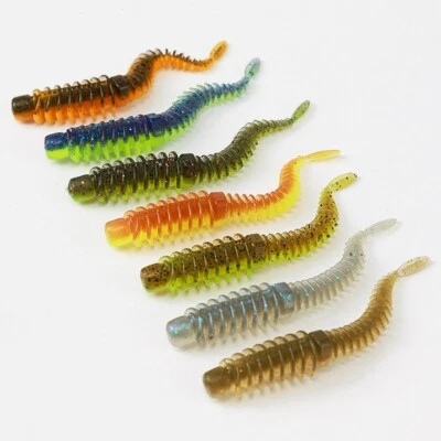 75mm.x1,8g.Forellenköder Gummiköder Forellenangeln Kunstköder Gummifische - Bild 1 von 4