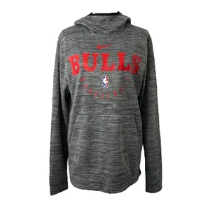 Nike Hoodie Chicago Bulls NBA Men’s Medium Grey Dri-Fit Long Sleeve Sweatshirt - Picture 1 of 13