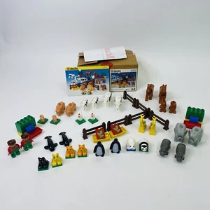 Vintage Lego Dacta Farm Animals Zoo People 9137 Pig Giraffe Penguin Cow Duplo - Picture 1 of 10
