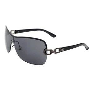 Women's Designer Style Sunglasses Semi-rimless Shield Frame UV400 - Picture 1 of 25