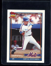1991 TOPPS TIFFANY #30 GREGG JEFFERIES NEW YORK METS