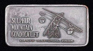 RARE Canada Sulphur Mountain Gondola Lift Banff NP 27.7 g Copper Art Bar - Picture 1 of 2