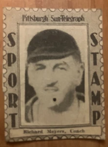 COLLEGE FOOTBALL: 1936 Pittsburgh Sun-Telegraph Sport Briefmarke Richard Meyers Trainer - Bild 1 von 1