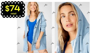 FABLETICS FELPA CON CAPPUCCIO VESTITO COPRICOSTUME YUKON MANON FELPA OVERSIZE TOP 00 0 2 4 XS - Foto 1 di 11