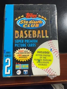 1993 Topps Stadium Club Baseball Series 2 New Factory Sealed Box - Picture 1 of 6