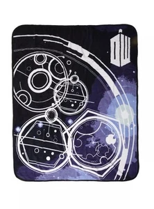 Doctor Who Micro Raschel Überwurfdecke 50x60 Gallifrey Symbole Fleece - Bild 1 von 4