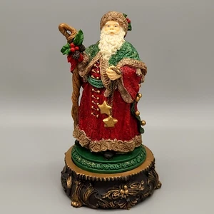 San Francisco Music Box Co Father Christmas Santa Claus Rotating Musical Figure - Picture 1 of 6