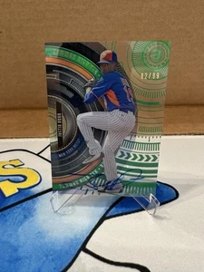 2017 Bowman High Tek Green Rainbow Auto /99 Justin Dunn #BHT-JD Auto - Picture 1 of 2