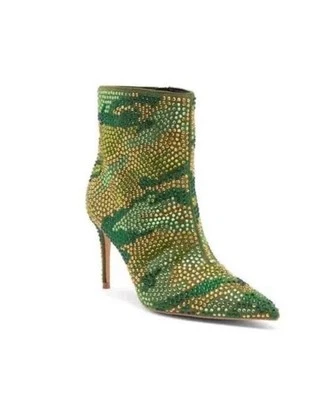 KURT GEIGER BELGRAVIA CRYSTAL EMBELLISHED ANKLE BOOTS  GREEN SIZE 36.5 6.5 NWOT - Image 1 of 4