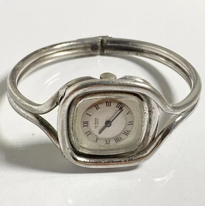 Orologio Vintage Argento 800 Le Monde Donna Bracciale Bracciale Braccialetto Carica FUNZIONANTE! - Foto 1 di 8