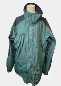 Vintage Men’s size Large COLUMBIA Double Whammy Parka JACKET green black coats - Picture 1 of 12