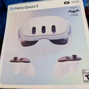 Meta Quest 3 512gb Virtual Reality White Headset Comes With Batman Arkham Shadow - Picture 1 of 2