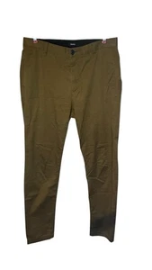 Pantalones para hombre Theory calce ajustado pierna recta ropa de trabajo chino elástico marrón talla 31 - Imagen 1 de 11
