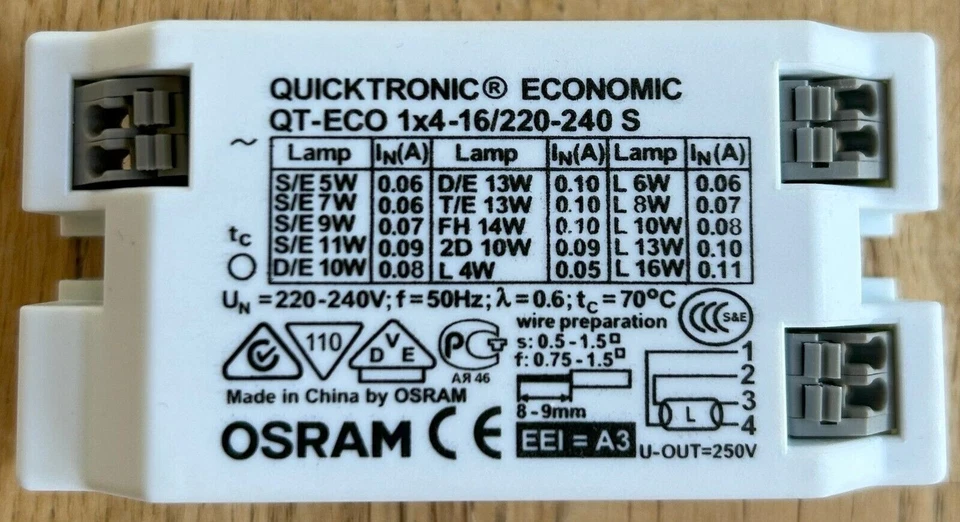 Osram Quicktronic Economic QT-ECO 1 x 4-16 Watt 220-240 S - Bild 1 von 1