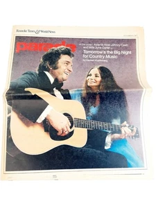 Vintage 1977 Parade Zeitung Roanoke Times Insert Johnny Cash Dolly Parton... - Bild 1 von 9