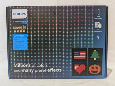 Philips ChromaBright - Luz de cortina LED - 528 luces - Controlada por aplicación - NUEVO Foto 1 de 3