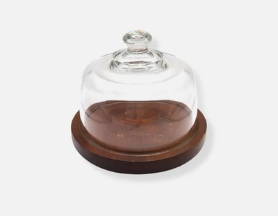 Vintage Leonard Cheese Keeper w/ Wood Base & Glass Dome Lid - Image 1 of 3