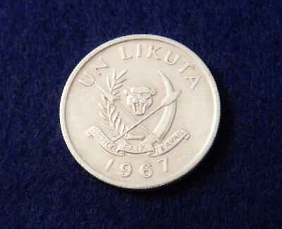 1967 Congo 1 Likuta - Fantastic Coin - See PICS - Image 1 of 2