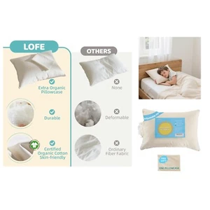 Adjustable Organic Kids Pillow 16x22 - Machine Washable & Soft for Better Sleep - Picture 1 of 10