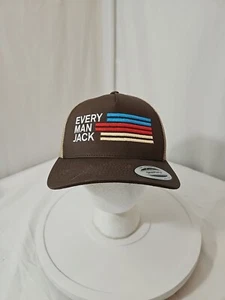 Yupoong Every Man Jack Marrón y Bronceado Billete Plano Gorra Sombrero Gorra Clásicos - Imagen 1 de 7