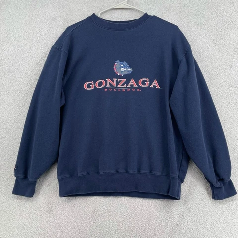 Gonzaga Sweatshirt Adult Small Blue Bulldogs Crew Neck Jansport University Cover
