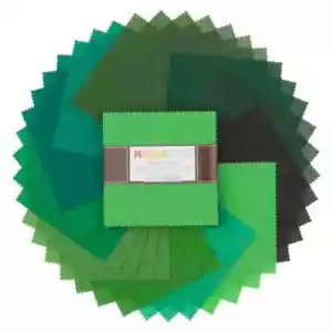 Kona Cotton - Wondrous Woods Charm Pack ~ Greens - Picture 1 of 1