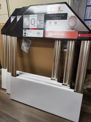 Marco de espejo octogonal de níquel 3 Delta vintage 26 x 34 para vidrio M2 nuevo en caja Foto 1 de 4