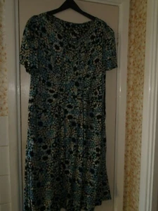Per Una dress, navy, royal & light blue, UK 18, EURO 44 - Picture 1 of 3