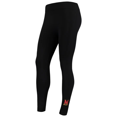 Women's ZooZatz Black Maryland Terrapins Fleece Leggings Cover