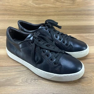 Bruno Magli Westy Mens Sneakers Size 9.5 M Premier Black Leather Low Top Shoes - Picture 1 of 11