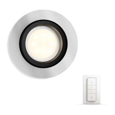 Philips Hue Milliskin LED Einbauspot rund alu - Bild 1 von 4